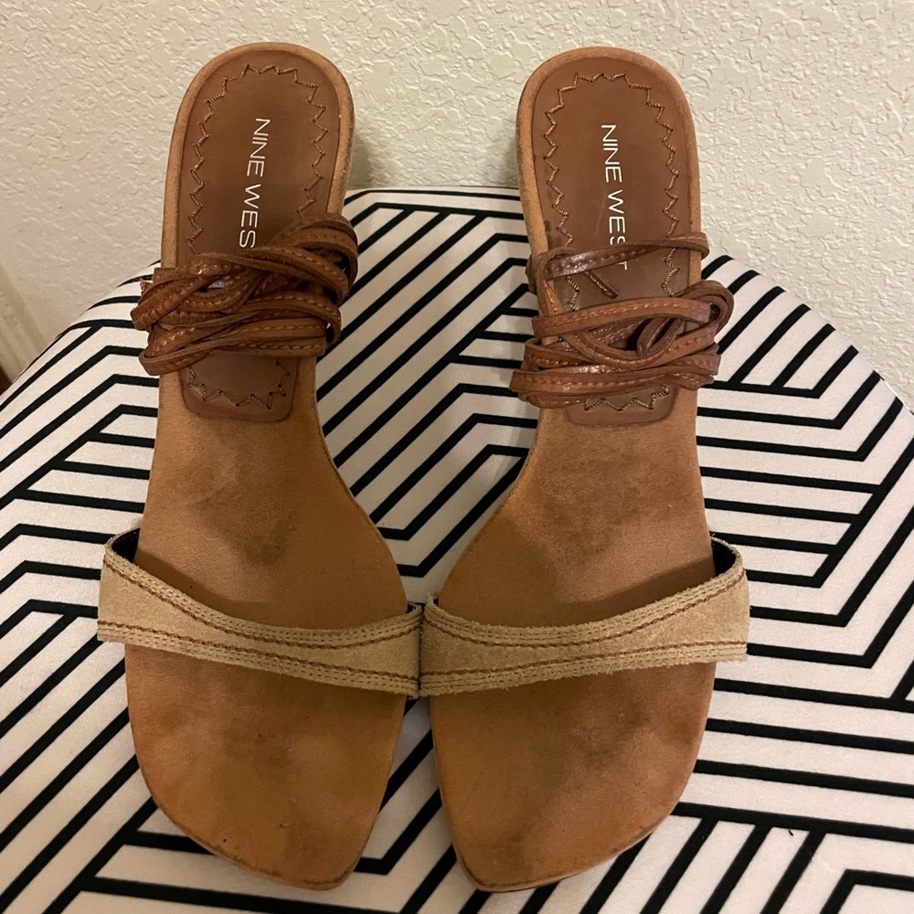 Nine West Brown and Tan Women's Sandals